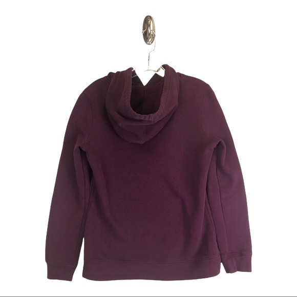 Women Moosejaw Long Sleeve Hoody Burgundy Top and Cream Logo Size: Small - Picture 6 of 10